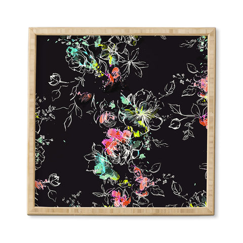 Pattern State CAMP FLORAL MIDNIGHT SUN Framed Wall Art
