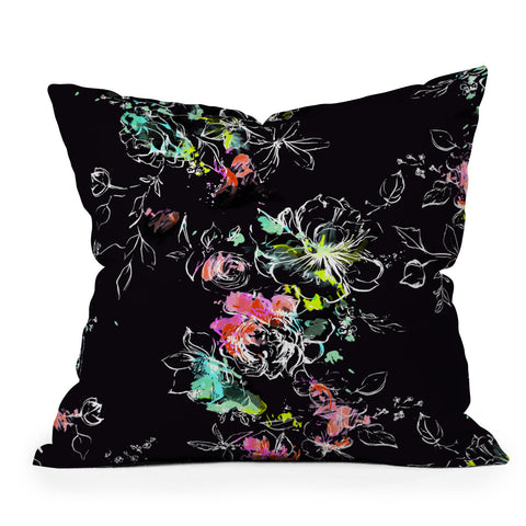 Pattern State CAMP FLORAL MIDNIGHT SUN Throw Pillow
