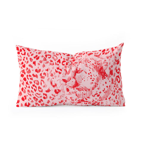 Pattern State Cheetah Sketch Glow Oblong Throw Pillow
