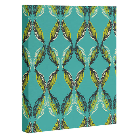 Pattern State Feather Aquatic Art Canvas