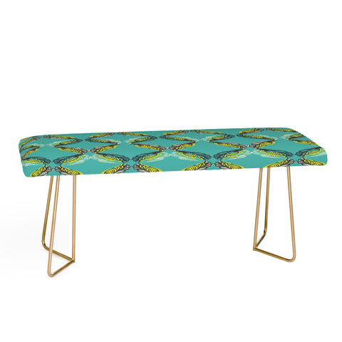 Pattern State Feather Aquatic Bench