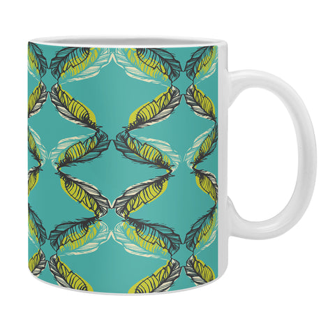 Pattern State Feather Aquatic Coffee Mug