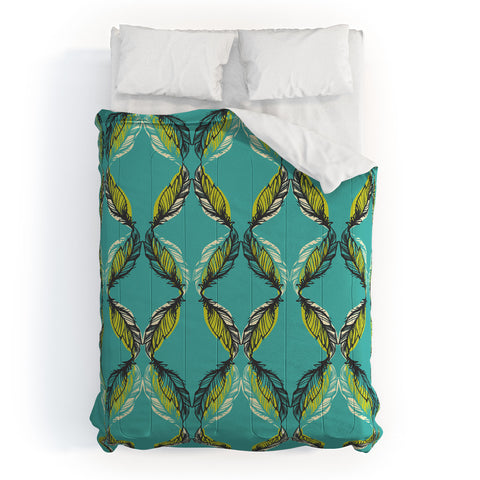Pattern State Feather Aquatic Comforter