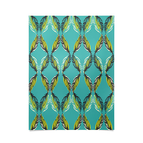 Pattern State Feather Aquatic Poster