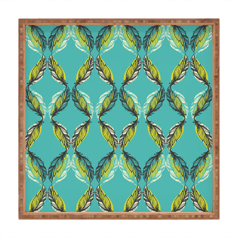 Pattern State Feather Aquatic Square Tray