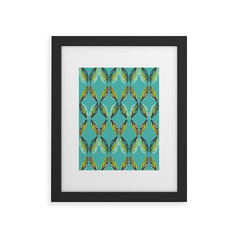 Pattern State Feather Aquatic Framed Art Print