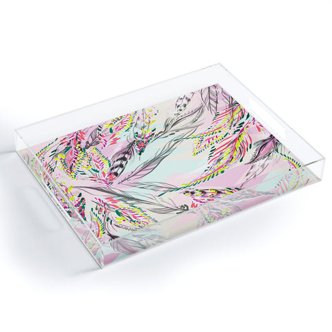 Pattern State Feather Desert Acrylic Tray