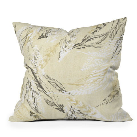 Pattern State Feather Linen Throw Pillow