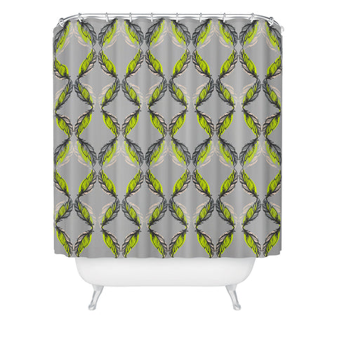 Pattern State Feather Pop Shower Curtain