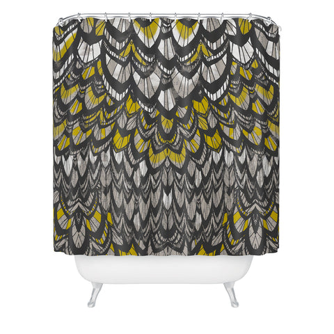 Pattern State Flock Gold Shower Curtain