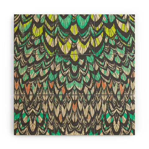 Pattern State Flock Wood Wall Mural