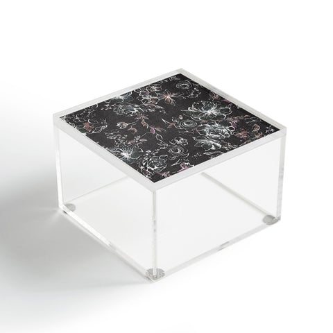 Pattern State Floral Charcoal Linen Acrylic Box