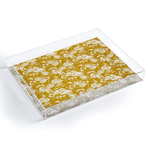 Pattern State Floral Sketch Ginger Acrylic Tray