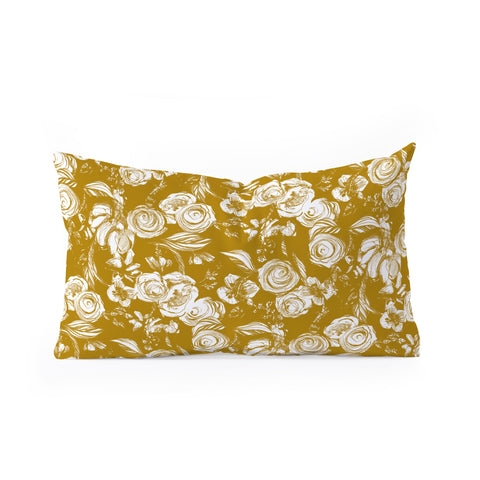 Pattern State Floral Sketch Ginger Oblong Throw Pillow