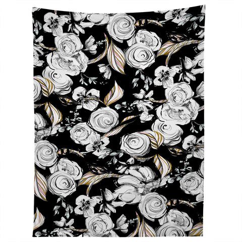 Pattern State Floral Sketch Midnight Tapestry