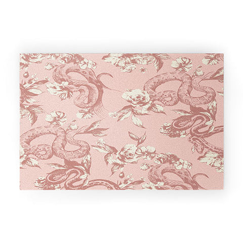 Pattern State Floral Snake Blush Welcome Mat