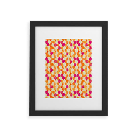 Pattern State Hex Framed Art Print