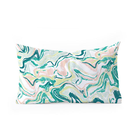 Pattern State Marble Chalk Oblong Throw Pillow