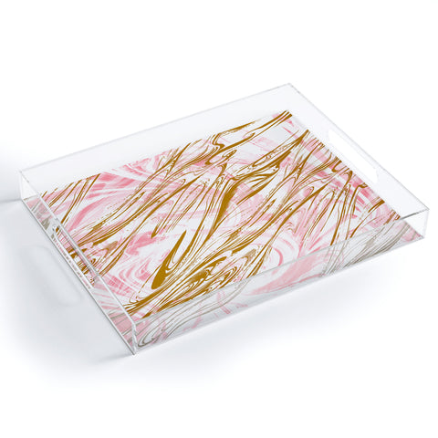 Pattern State Marble Desert Acrylic Tray