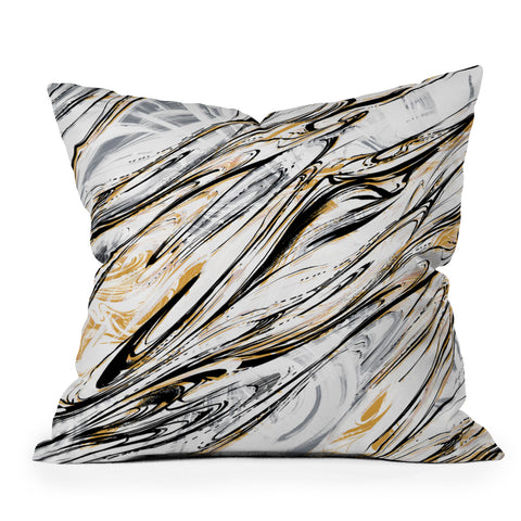 Pattern State Marble Midnight Throw Pillow