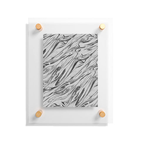 Pattern State Marble Silver Linen Floating Acrylic Print