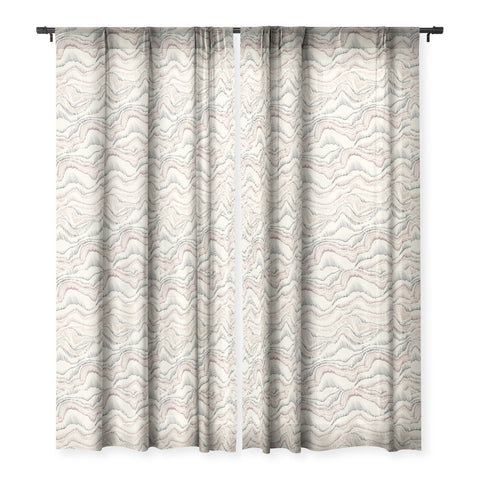 Pattern State Marble Sketch Sheer Window Curtain