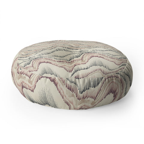 Pattern State Marble Sketch Floor Pillow Round