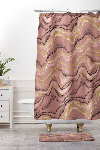 Pattern State Marble Sketch Sedona Shower Curtain And Mat
