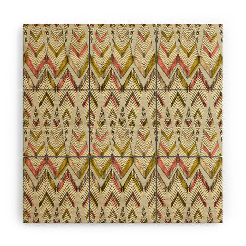 Pattern State Pyramid Line West Wood Wall Mural