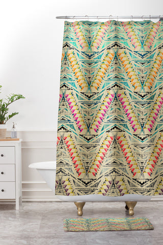 Pattern State Teepee Shower Curtain And Mat