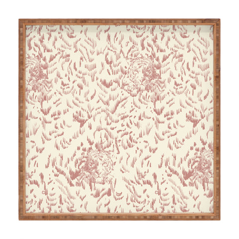 Pattern State Tiger Sketch Square Tray