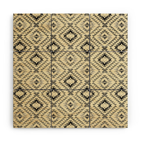 Pattern State Tile Tribe Wood Wall Mural