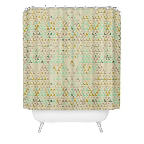 Pattern State Triangle Lake Shower Curtain