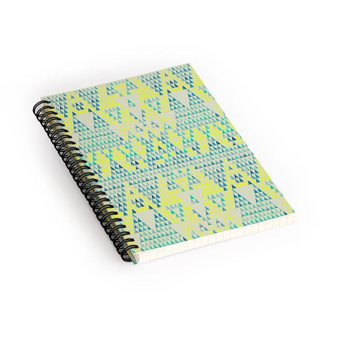 Pattern State Triangle Marine Spiral Notebook