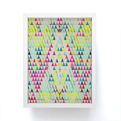 Pattern State Triangle Summer Framed Mini Art Print