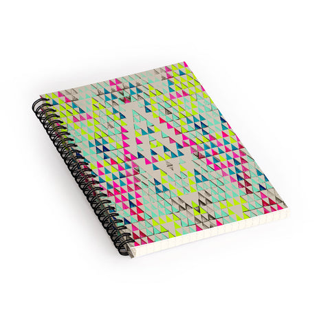 Pattern State Triangle Summer Spiral Notebook