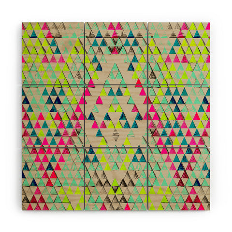 Pattern State Triangle Summer Wood Wall Mural