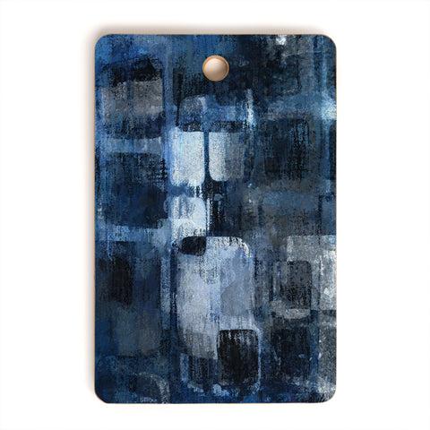 Paul Kimble Blue Squares Cutting Board Rectangle