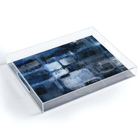 Paul Kimble Blue Squares Acrylic Tray