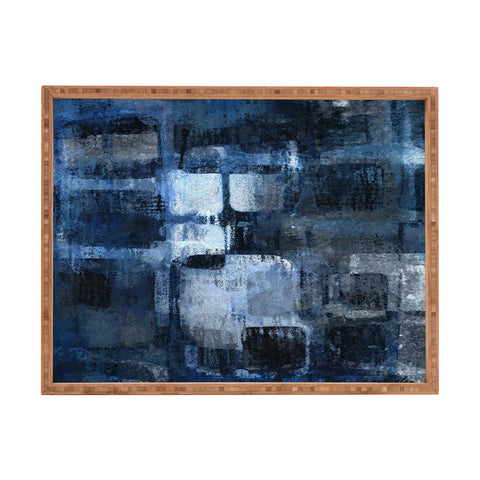 Paul Kimble Blue Squares Rectangular Tray