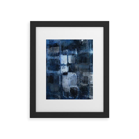 Paul Kimble Blue Squares Framed Art Print