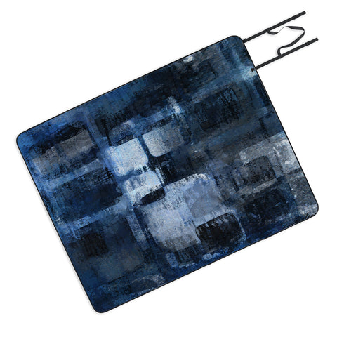 Paul Kimble Blue Squares Picnic Blanket