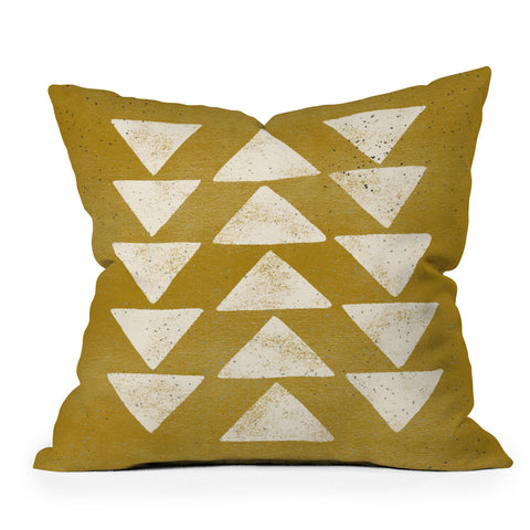 Pauline Stanley Flying Geese Ochre Throw Pillow