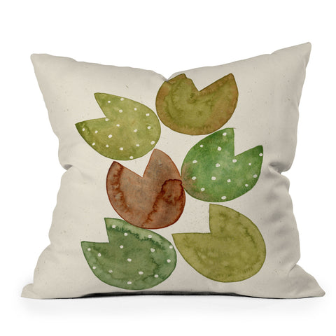 Pauline Stanley Lilly Pads Throw Pillow