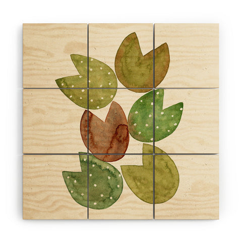 Pauline Stanley Lilly Pads Wood Wall Mural