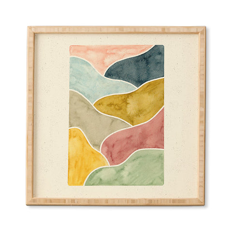 Pauline Stanley Watercolor Abstract Landscape Framed Wall Art
