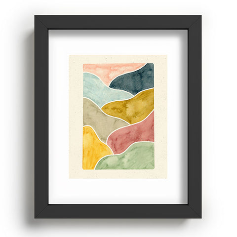 Pauline Stanley Watercolor Abstract Landscape Recessed Framing Rectangle