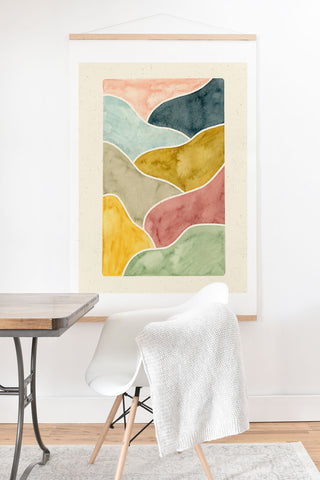 Pauline Stanley Watercolor Abstract Landscape Art Print And Hanger
