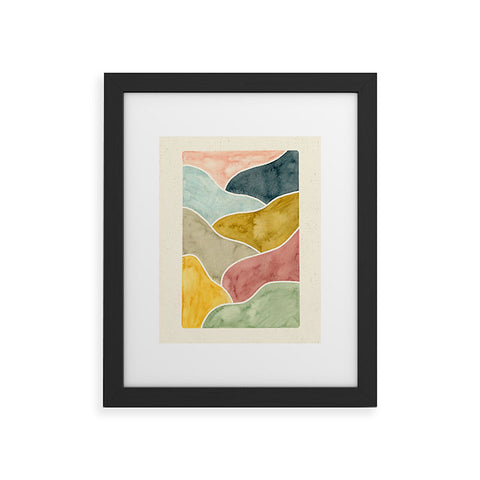 Pauline Stanley Watercolor Abstract Landscape Framed Art Print