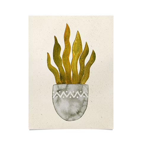 Pauline Stanley Watercolor Snake Plant Poster